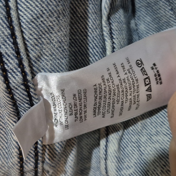 Free People Blue Denim Jacket with Gray Hood - Picture 10 of 16